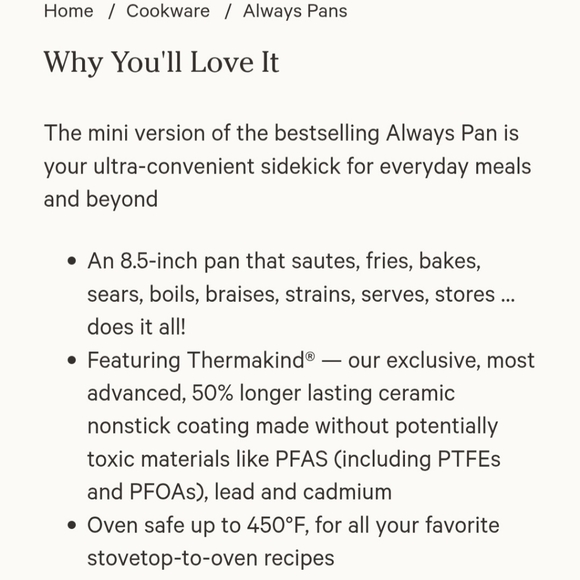 Our Place Mini Always Pan 8 5" Final $ Drop, $50 Firm - Picture 3 of 9